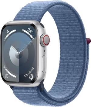 Apple Watch Serie 9 Cell 45mm Aluminium Silver Sport Loop Winter Blue MRMJ3QL/A