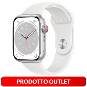 Apple Watch Serie8 Cell Seconda Mano 45mm Silver AC/White MP4J3TY/A