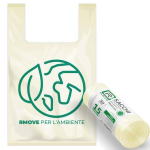 RMove Sacchi BiodegradabiliPer Rifiuti 50x67cm 1Rot/15pz 30LT