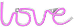 Muitomas Lampada Led Neon Love Usb-A Rosa