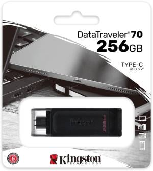 Kingston Pendrive USB-C 3.2256GB DT70/256GB Black