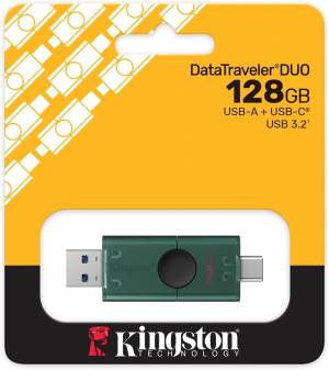 Kingston Pendrive USB-A+USB-C 3.2 128GB DTDEG2/128GB Nero/Verde