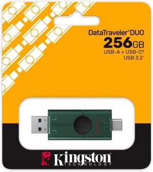 Kingston Pendrive USB-A+USB-C 3.2 256GB DTDEG2/256GB Nero/Verde