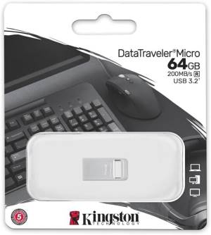 Kingston Pendrive Micro USB-A 3.2 64GB DTMC3G2/64GB Silver Metal