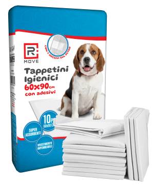 RMove Tappetini Igienici Animali 60x90cm Con adesivi 1Cnf/10pz