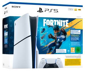 PS5 Console 1TB Standard Slim White + Fortnite Flowering Chaos