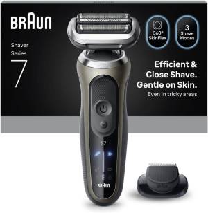 Braun Rasoio Elettrico Serie 7 Wet&Dry 3 Lame 72-C1200S Gold