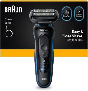Braun Rasoio Elettrico Serie 5 Wet&Dry 3 Lame 52-B1000S Blu