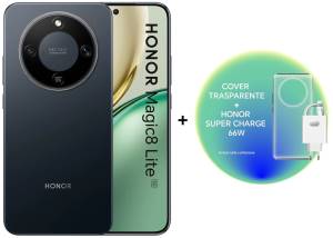 Honor Magic 8 Lite 8+512GB 6.79" 5G Black + Charger + Tpu Case ITA