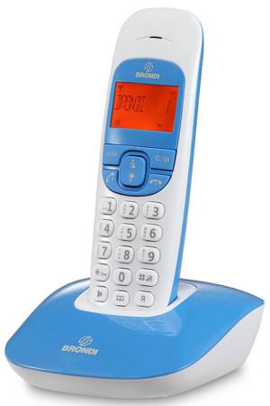 Telefono Cordless Brondi Nice Bianco/Blu