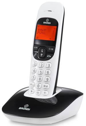 Telefono Cordless Brondi Nice Nero/Bianco