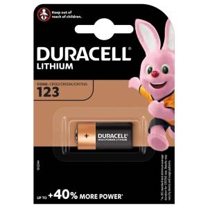 Duracell 3V Batteries DL123 CR123/CR123A/CR17345 1Cnf/1pc