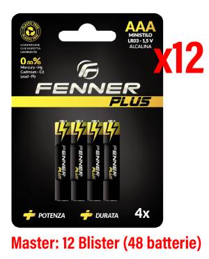 Fenner Batterie MiniStilo AAA Alcalina FN-LR03 Inner 12Cnf/4pz