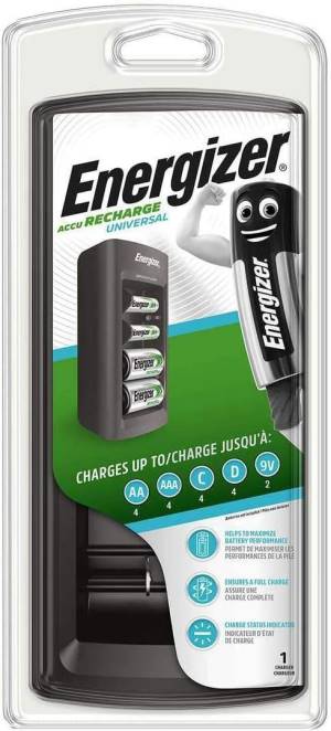 Energizer Caricabatterie Universale NiMh per AA/AAA/D/C