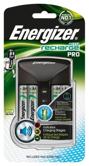 Energizer Pro Charger Caricabatterie Universale +4 Batt./AA 2000mAH