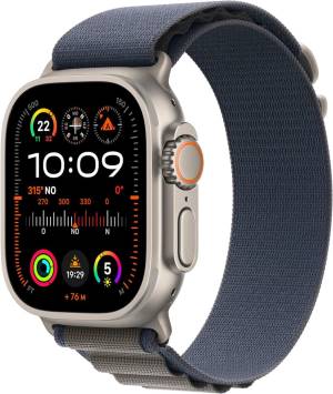 Apple Watch Ultra2 Cell 49mm Titanium Alpine Loop Blue S ITA MREK3TY/A