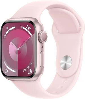 Apple Watch Serie 9 41mm Aluminium Pink Sport Band Light Pink S/M MR933QL/A