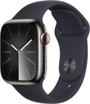 Apple Watch Serie 9 Cell 41mm Steel Graphite Sport Bamd MidNight S/M MRJ83QL/A