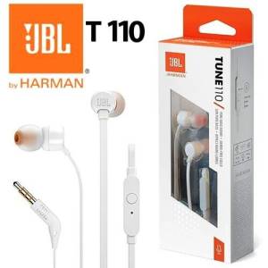 JBL Auricolari Wired Filo Tune 110 T110 Jack 3.5mm White