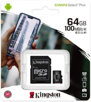 Kingston Micro SD 64GB Class 10 SDCS2/64GB + SD Adapter