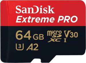 SanDisk Extreme PRO MicroSD 64GB A2 C3 UHS-I SDXC 200MB/s