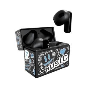 Techmade Earbuds TM-XM191-BKBL With Blue Pattern