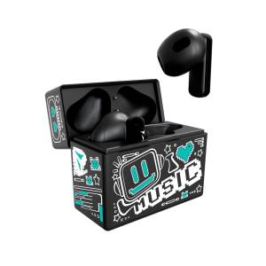 Techmade Earbuds TM-XM191-BKGR With Green Pattern