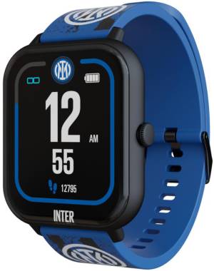 Techmade Smartwatch Inter Cassa Nera Cint. Nero e Blu 1.83"