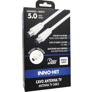 Inno-Hit Antenna Cable M/F 5m White