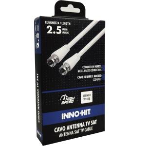 Inno-Hit Cavo Antenna E84623 Sat Coassiale 2.5m Bianco