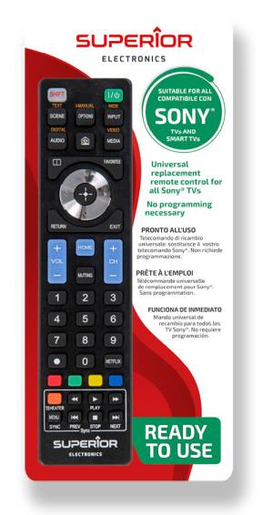 Superior Sony Universal Remote Control Smart TV Functions SH