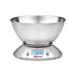 Girmi Bilancia da Cucina Elettronica c/Ciotola PS85 1gr/5kg Inox