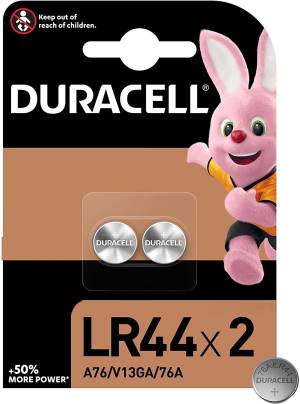 Duracell Batterie Bottone LR44 76A/V13GA/A76 1Cnf/2pz