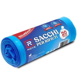 RMove 1Roll of 20 Waste Bags 50x60cm Blue