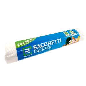 1 Rotolo da 150 Sacchi Freezer 23x32cm Trasparenti RMOVE