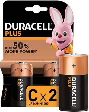 Duracell Batterie Mezza Torcia C Plus LR14 MN1400 1Cnf/2pz