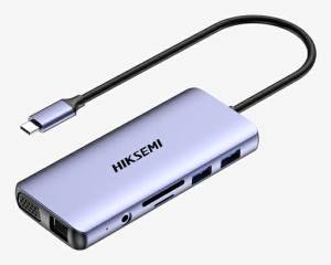 Hiksemi Hub HS-HUB-DS11 11 in 1 Hdmi 4k VGA SD Micro SD Fast Charge