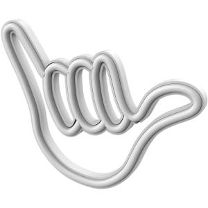 Muitomas Lampada Led Neon Wall Lamp Hand Usb-A Bianco