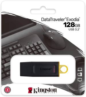 Kingston Pendrive USB-A 3.2 128GB DTX/128GB Black/Yellow