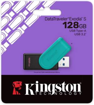 Kingston Pendrive USB-A 3.2128GB DTXS/128GB Nero/Turchese