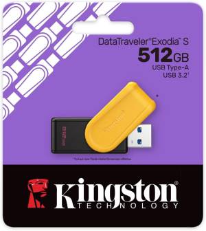 Kingston Pendrive USB-A 3.2512GB DTXS/512GB Nero/Giallo