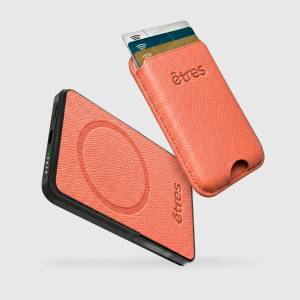 Etres Powerbank 5000mAh Wireless Magnetico combo Wallet Pink