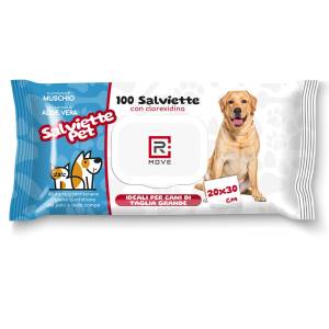 RMove Salviette Pet Igienizzanti con Clorexidina 20x30 1Cnf/100pz