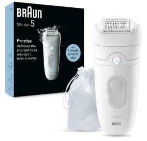 Braun Epilatore Elettrico Silk-èpil Wet-Dry SE5011 Bianco