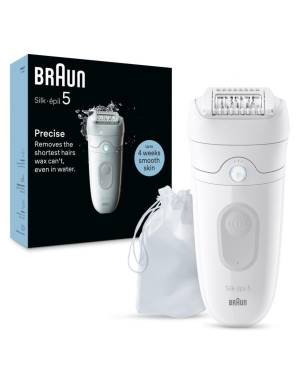 Braun Epilatore Elettrico Silk-èpil Wet-Dry SE5011 Bianco