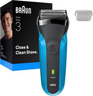 Braun Rasoio Elettrico Serie 3 Wet&Dry 310BT Nero/Blu