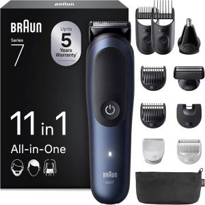 Braun Rasoio Elettrico Serie 7 Wet&Dry 11 in 1 Blu