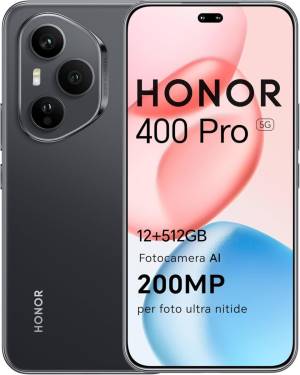 Honor 400 Pro 12+512GB 6.7"5G Midnight Black DS ITA