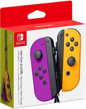 Switch Joy-Con Coppia Controller Viola Neon / Arancione Neon