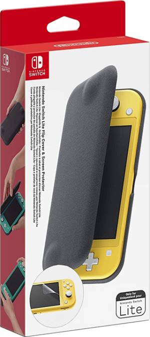 Switch Lite Flip Case Kit Grey + Screen Protector